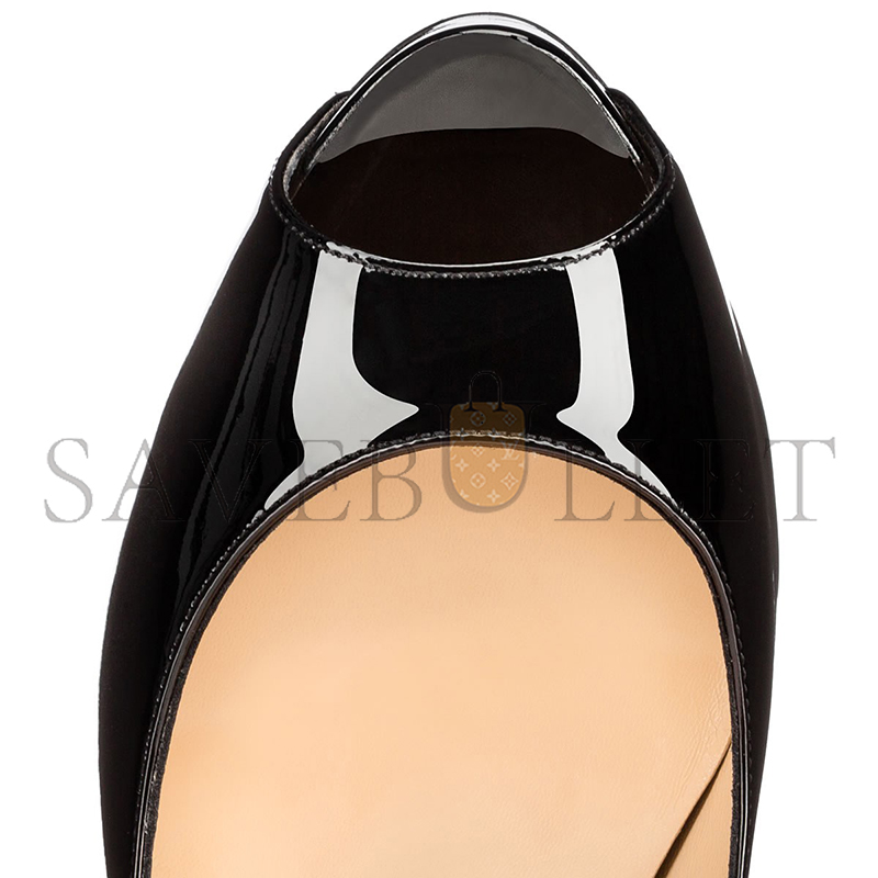 CHRISTIAN LOUBOUTIN NEW VERY PRIVÉ120 MM PLATFORM PUMPS PATENT CALF LEATHER BLACK WOMEN 1150600BK01